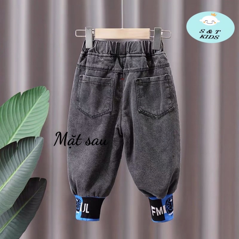 Quần jeans bo vi tính độc lạ phong cách cá tính cho bé trai - QJBVT