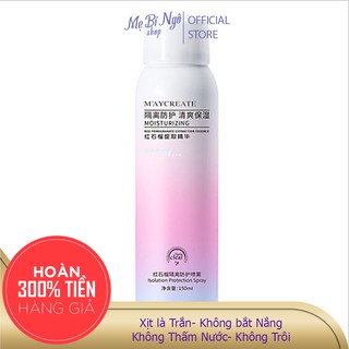 Xịt Chống Nắng Dưỡng Trắng Da, Che Khuyết Điểm Maycreate Moisturizing Spray 150ml