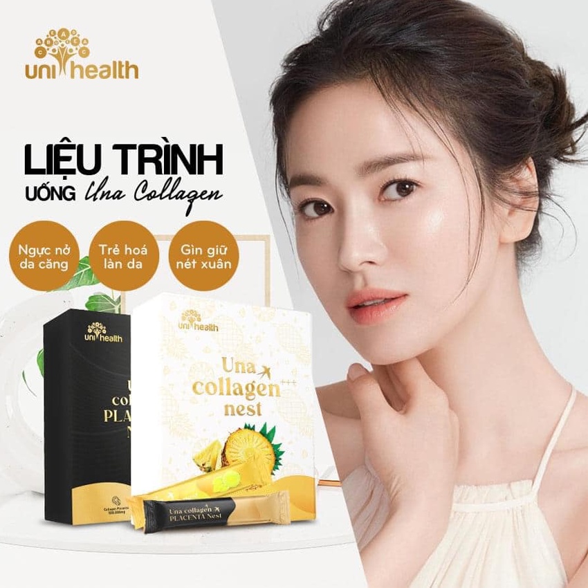 Combo 2 Hộp UNA COLLAGEN +++ NEST HẾT KHÔ HẠN, HỒI XUÂN, TRẺ HÓA VÀ GIẢM SẠM NÁM, TÀN NHANG