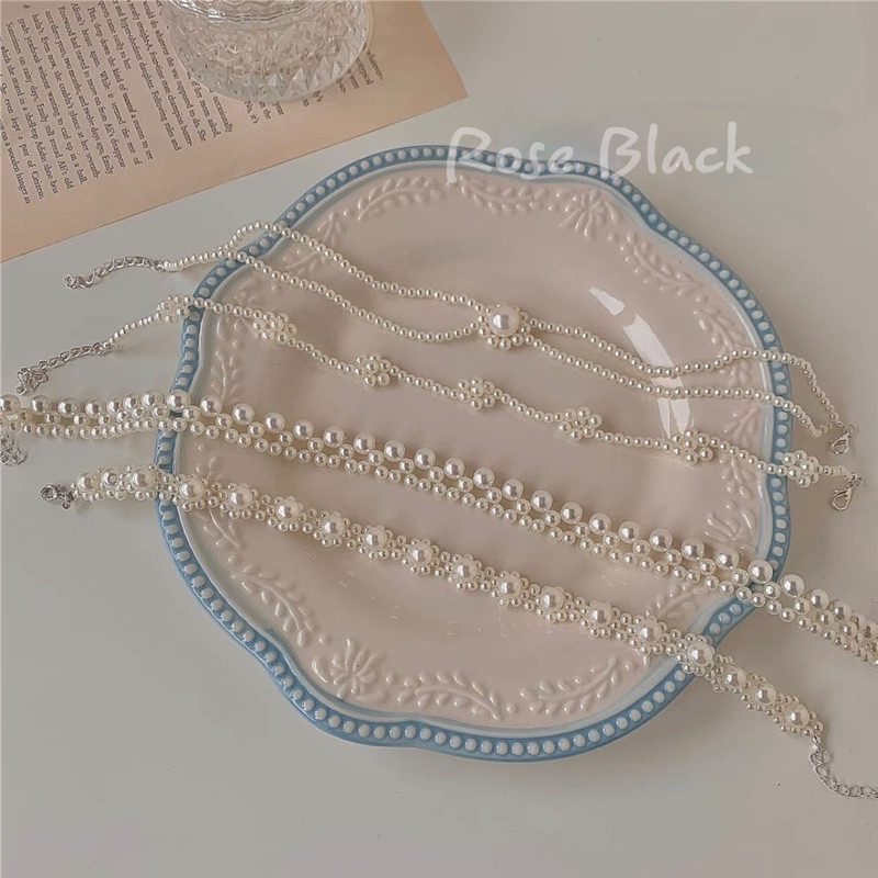 (8 mẫu) vòng cổ choker hạt vintage mã PK-01