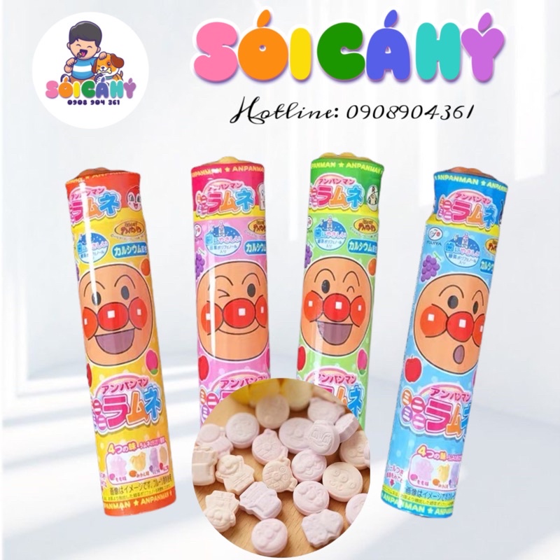 Kẹo trái cây chống sâu răng Fujiya Anpaman bổ sung Canxi cho bé