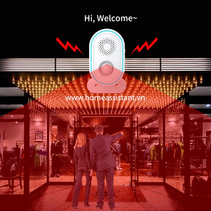 Chuông Báo Khách Kiêm Trung Tâm Báo Trộm Wifi Tuya BK01