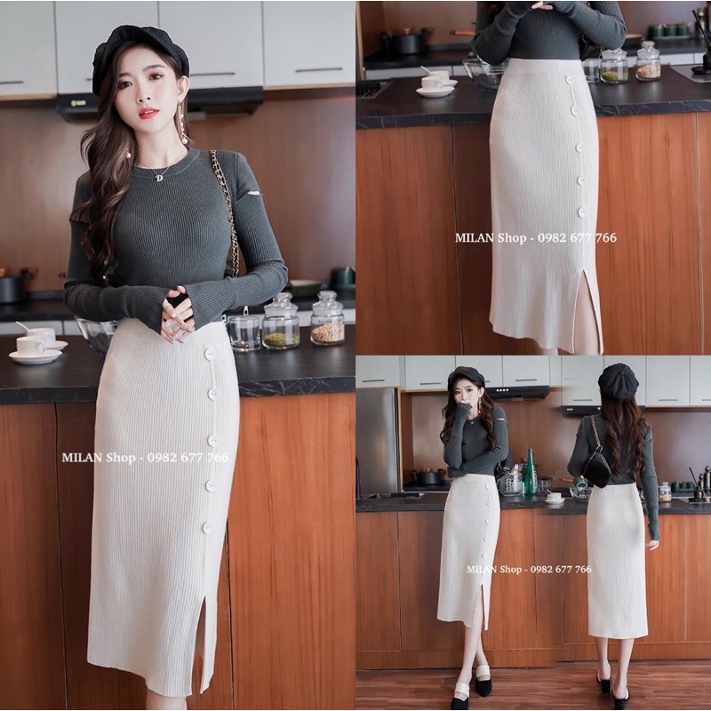 Chân váy len dài qua gối siêu xinh | BigBuy360 - bigbuy360.vn