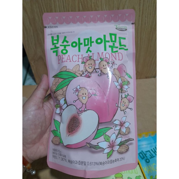 Hạt hạnh nhân tẩm bơ Mật Ong Tom's⚡Xuất xứ Hàn Quốc ⚡có 6 vị để chọn 210g