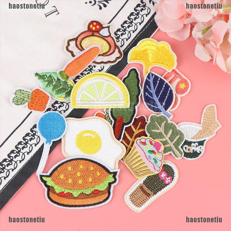 Set 13 Miếng Dán Ủi Quần Áo Hình Đồ Ăn Dễ Thương