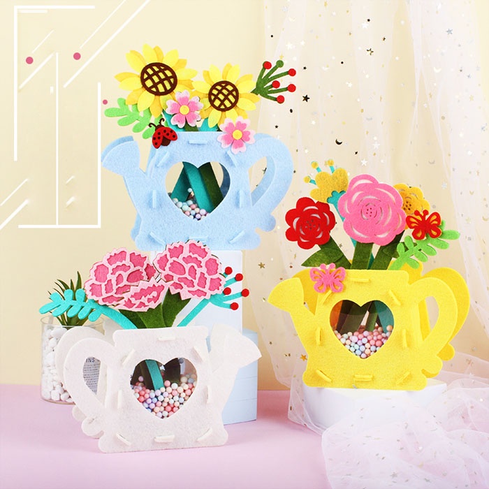 Bình hoa thủ công làm từ vải không dệt