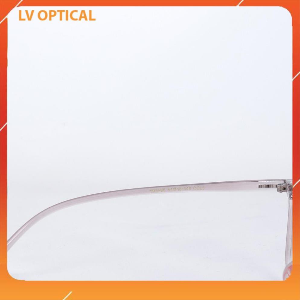 Gọng kính cận nhựa dẻo trong hồng Levi's lắp sẵn tròng 0 độ chống UV [01 đổi 01 trong 10 ngày đầu]