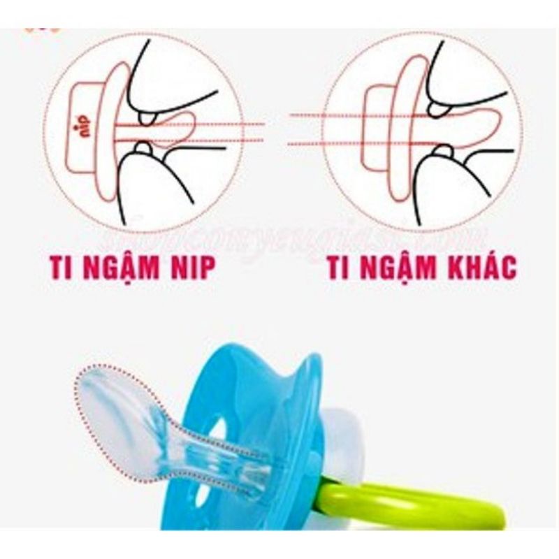 Vỉ 2 ti ngậm / Ty ngậm silicone NIP - Life Sản xuất tại Đức - Số 2 ( cho bé từ 5 tháng - 18 tháng ) không BPA Free