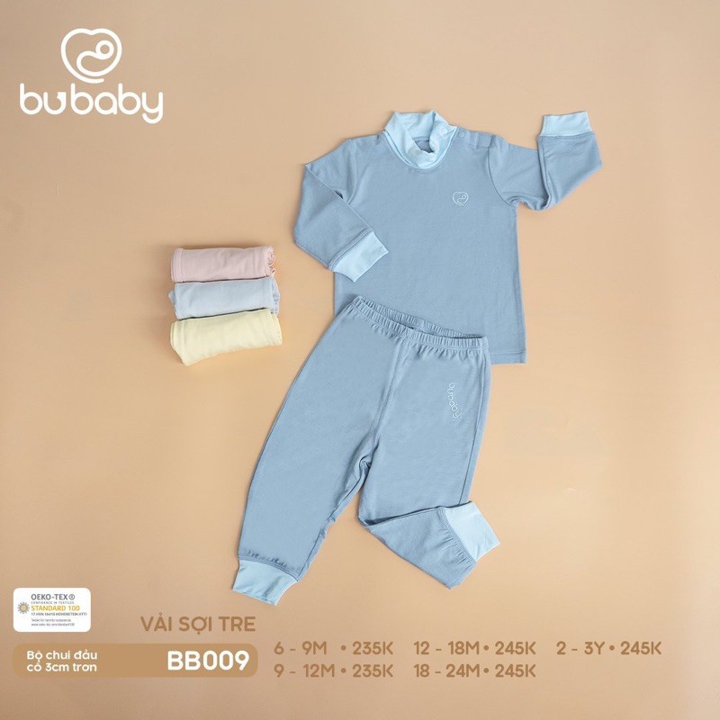 Sale up to 50%BU mẫu mới! Bộ quần áo dài tay cổ 3cm cúc cài vai chất liệu Bamboo cho các bé từ 6m-3y!