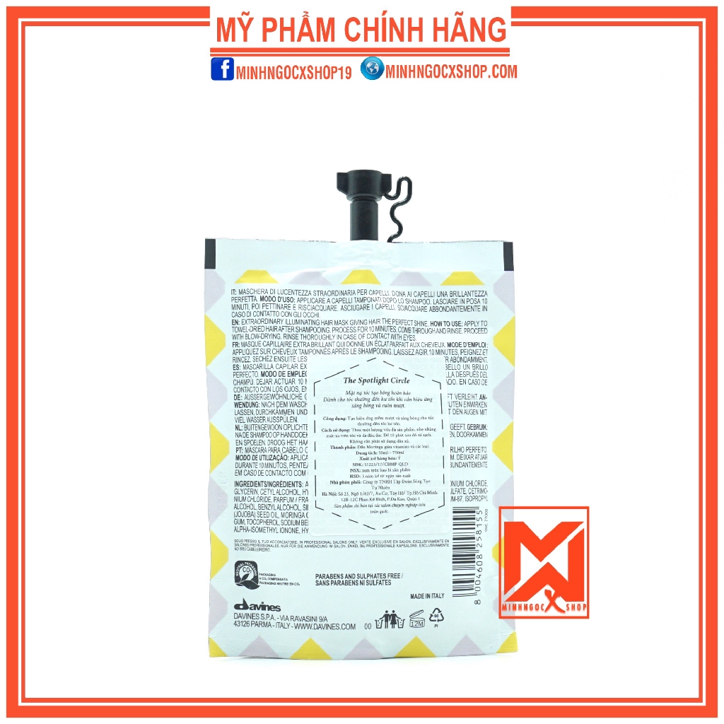 ✅[ DAVINES ] MẶT NẠ TÓC TẠO BÓNG HOÀN HẢO DAVINES SPOTLINGT CIRCLE 50ML CHÍNH HÃNG | BigBuy360 - bigbuy360.vn