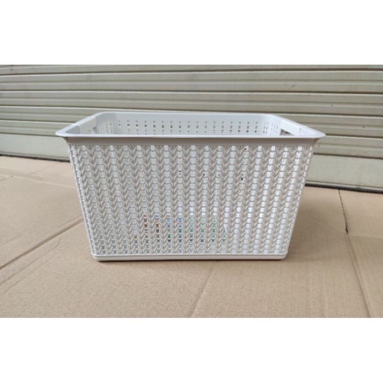 Rổ đan mây nhựa đựng đồ đa năng Việt Nhật, Giỏ đan đựng dụng cụ nhà bếp, quần áo gọn gàng, ngăn nắp - MS3415