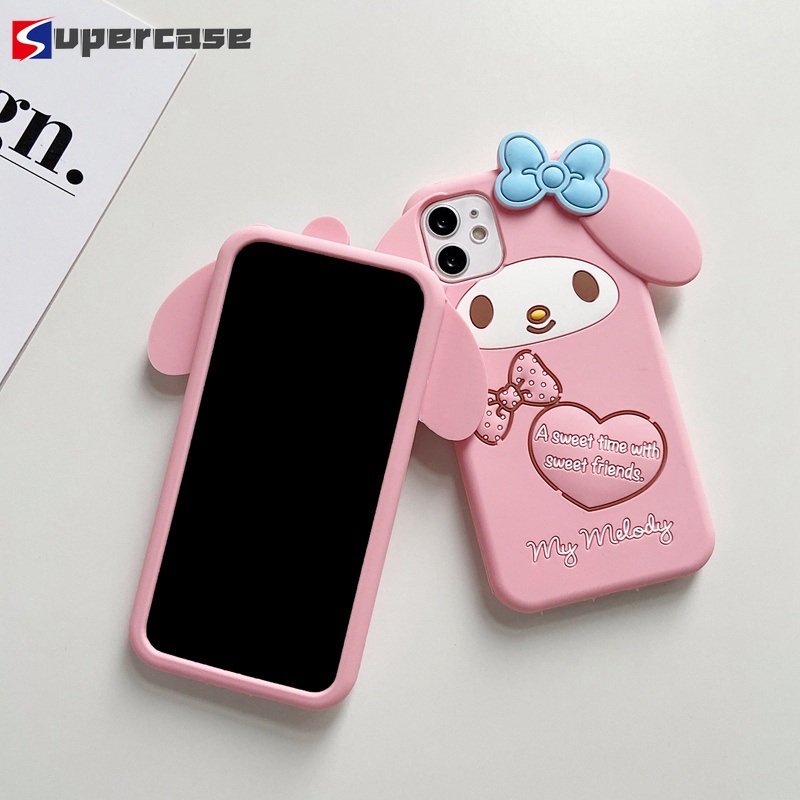 Ốp điện thoại silicon mềm họa tiết hoạt hình Melody màu hồng cho Xiaomi Mi 10 Pro Lite 5X Redmi Note 8 7 Pro K30 Pro