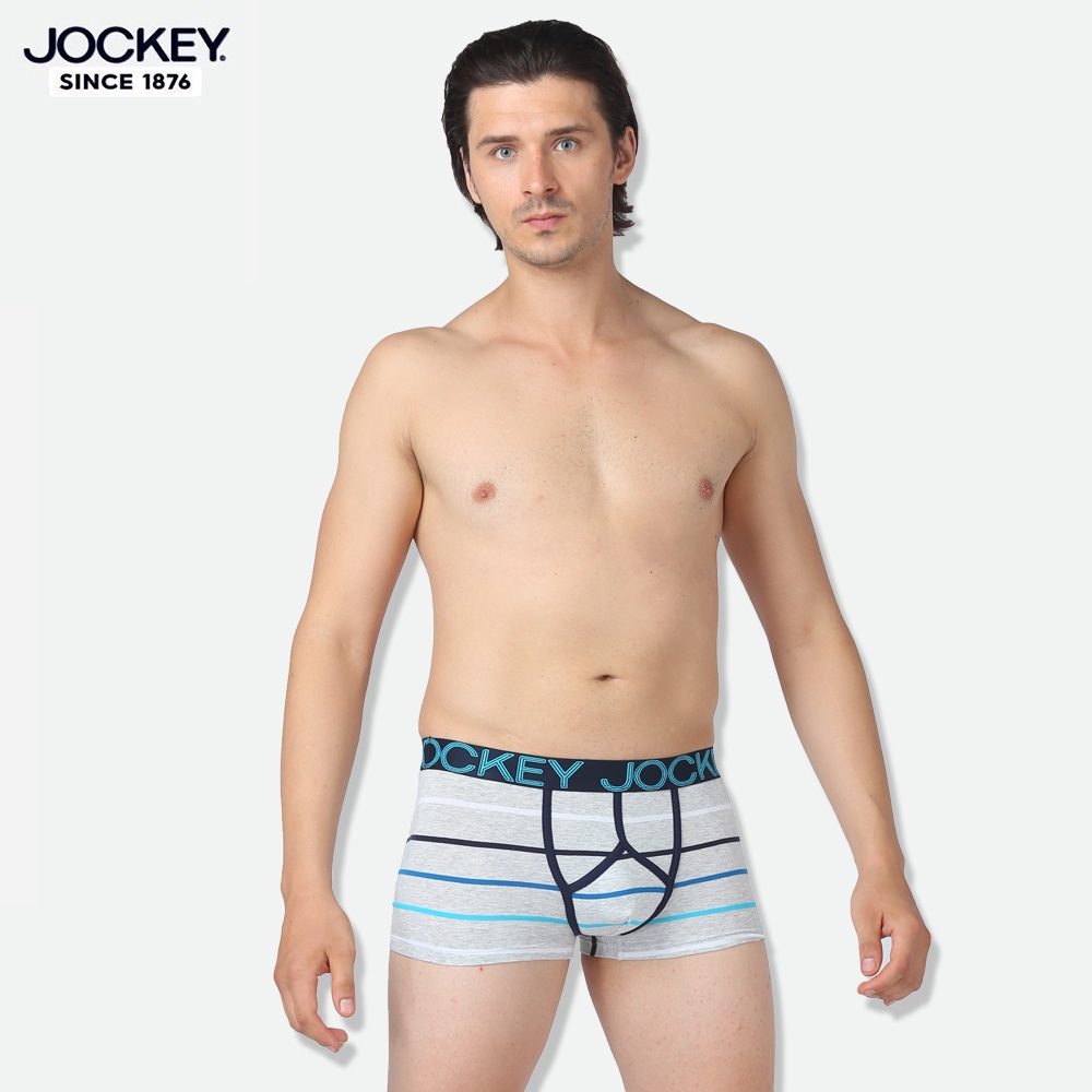 Quần Lót Nam Jockey Dáng Trunk USA Originals Xám Nhạt In Sọc Cao Cấp - J1107