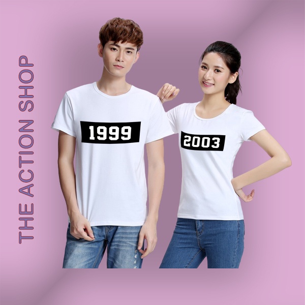 Áo thun năm sinh siêu đẹp cotton co dãn 4 chiều nam nữ Bin Action