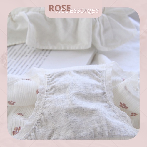 Quần lót nữ cotton tăm nơ viền ren mềm mại săc Tím nhẹ nhàng thời trang Rose Accessories QL11