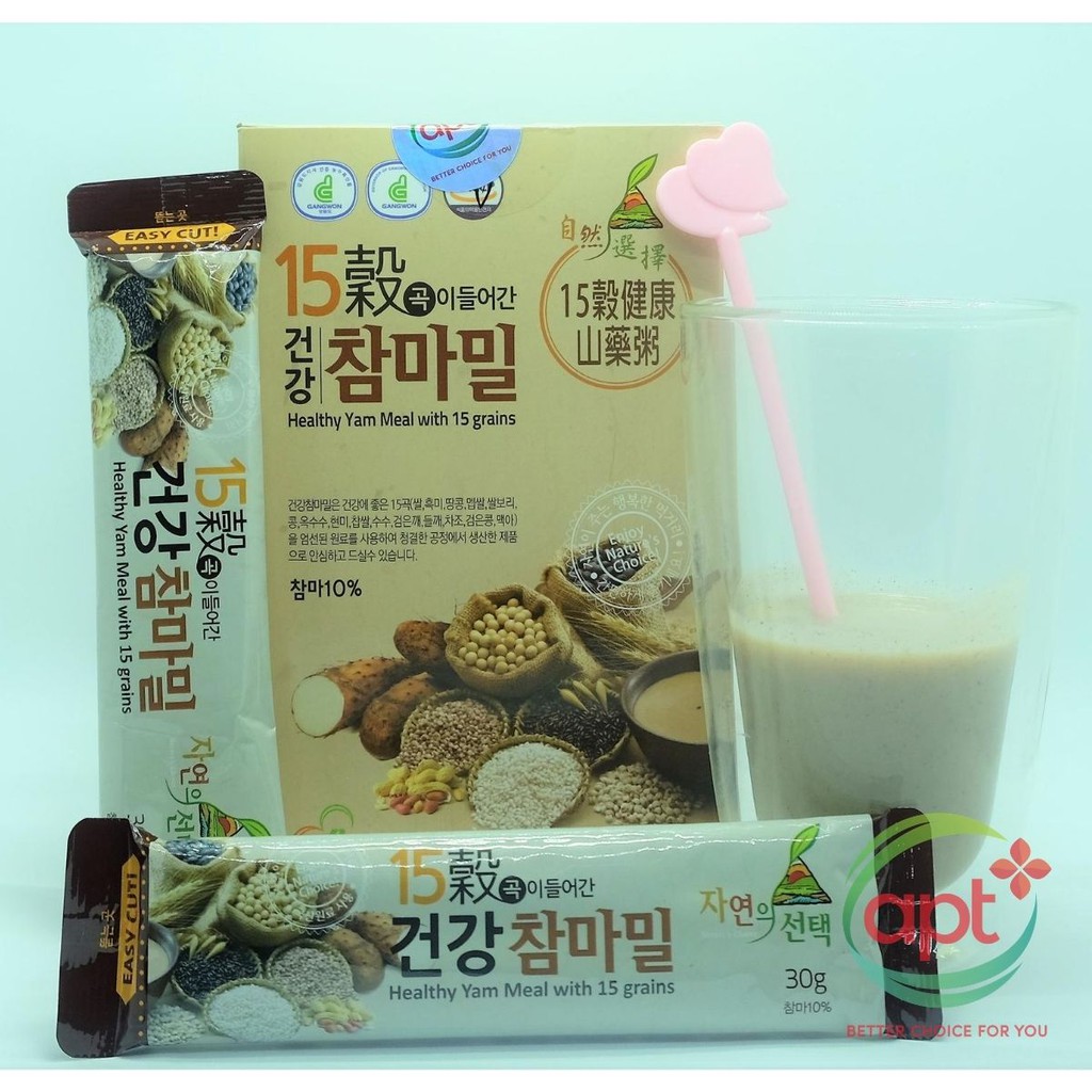 Bột ngũ cốc dinh dưỡng Hàn Quốc N-Choice 15 loại hạt 300g - hộp 10 gói x 30g/gói