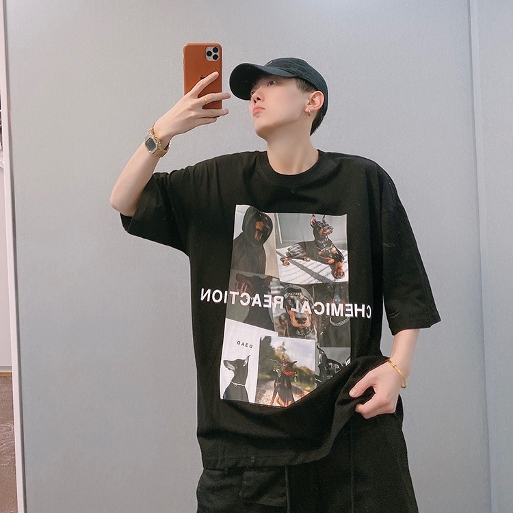 Áo thun nam nữ Dobermann, Áo thun tay lỡ Unisex form rộng 2nine