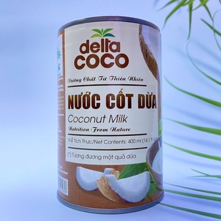 Nước cốt dừa Nguyên chất DELTA COCO 400ml (80%)