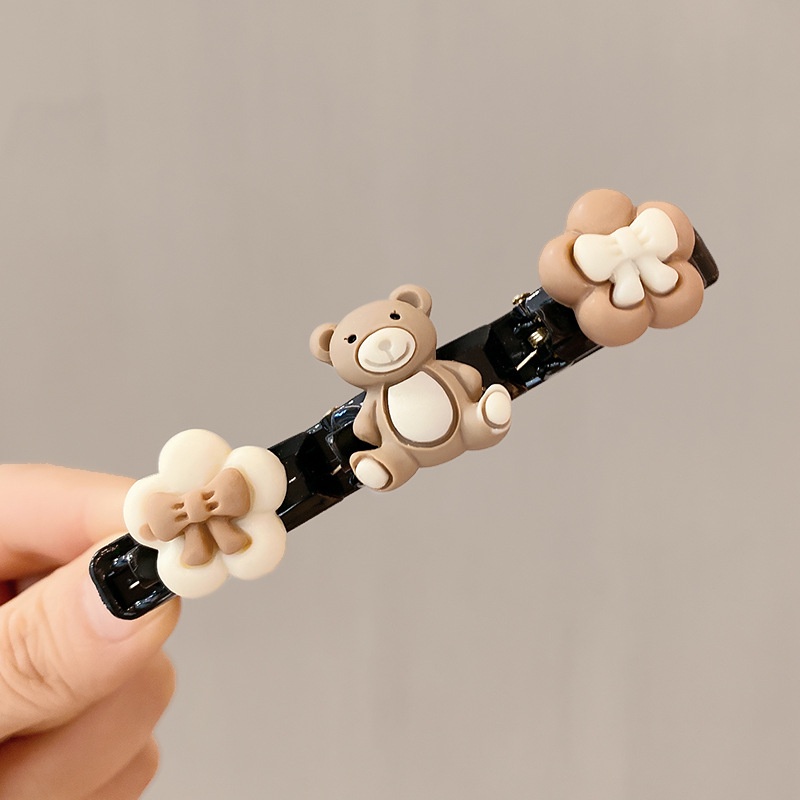 Kẹp Tóc Hình Gấu Cà Phê HGVN Dễ Thương Phong Cách Hàn Xẻng Cho Bé Gái #53