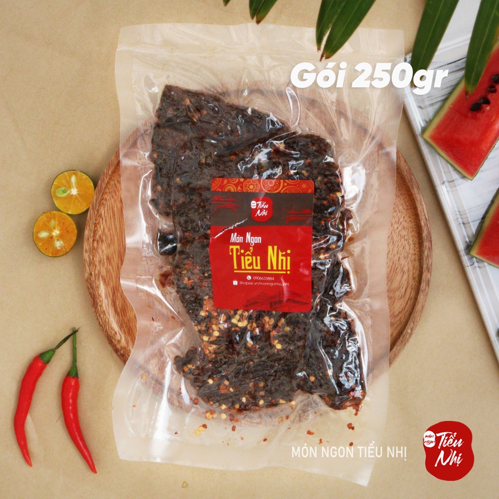 Khô Bò Miếng Mềm Cay Gói 250Gr - Món Ngon Tiểu Nhị - Khô bò ngon loại 1 ăn vặt Sài Gòn | BigBuy360 - bigbuy360.vn