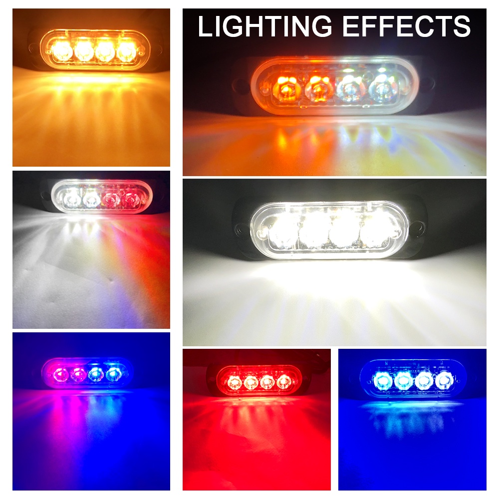 1 Dải Đèn LED Tín Hiệu Nhấp Nháy Cảnh Báo Khẩn Cấp Cho Xe Hơi / Xe Tải / Xe Mô Tô / Xe Tải