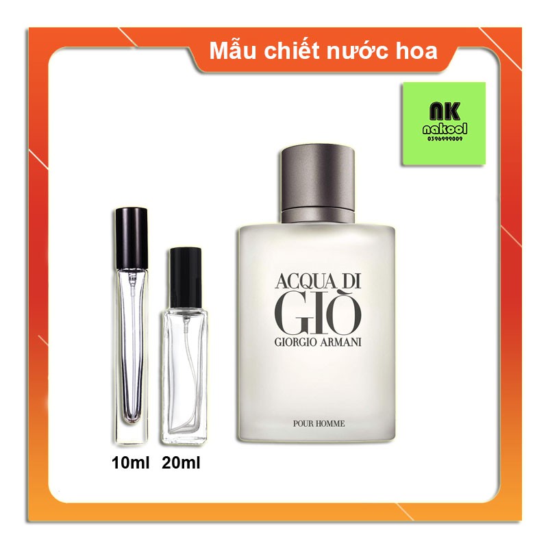 [Chiết 10ml/20ml] Nước hoa nam Giorgrio Armani Acqua Di Gio Pour Homme EDT - [Nakool Shop]