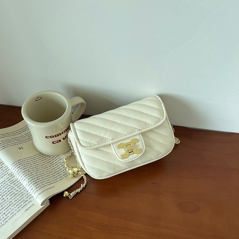 Túi đeo chéo IELGY phối dây xích phong cách Hàn Quốc thời trang cho nữ