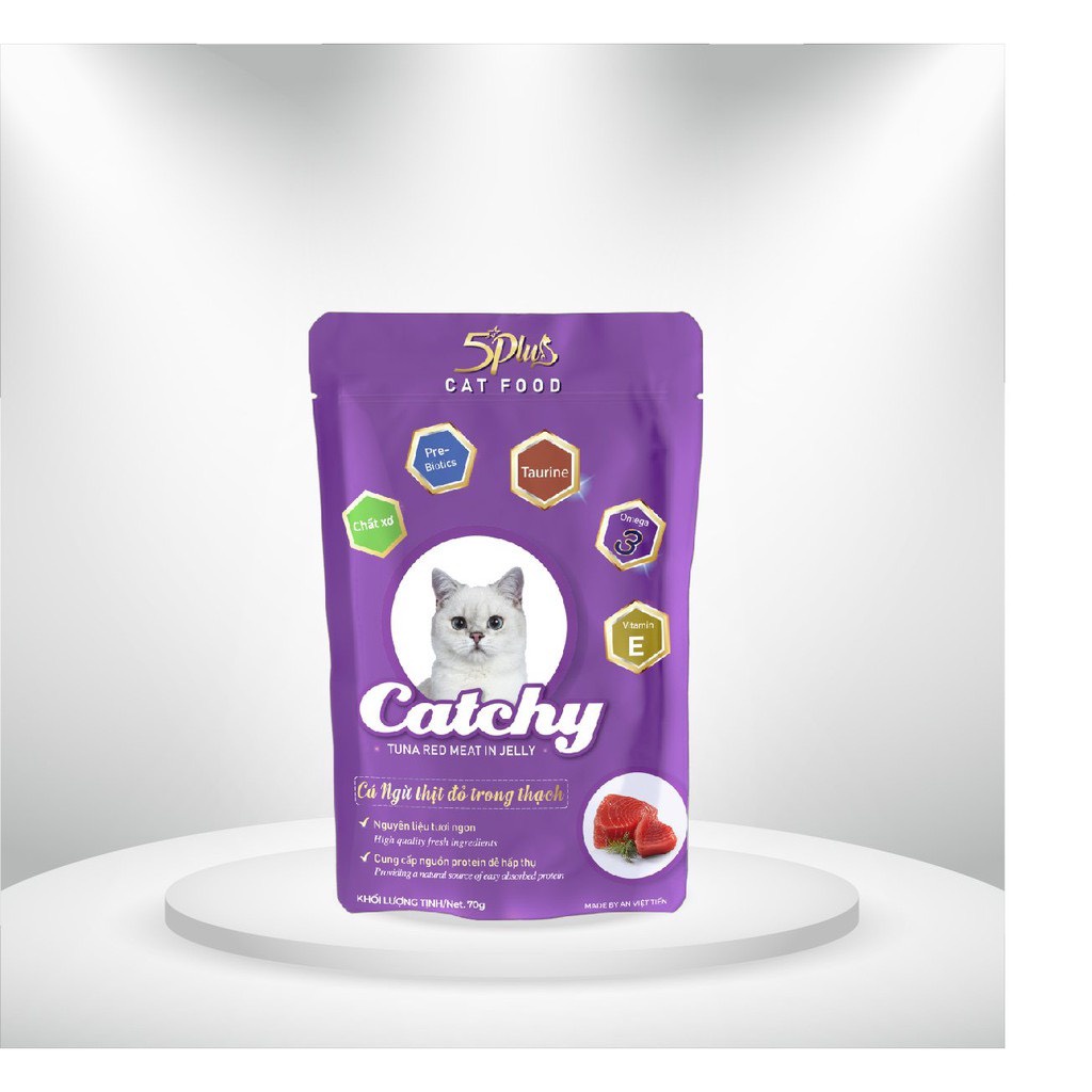 Pate CATCHY cho Mèo Đủ Vị gói 70gr | Vie PETSHOP
