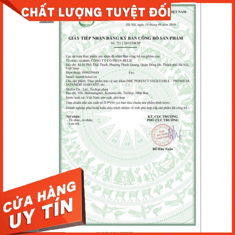 VIÊN UỐNG DHC RAU CỦ 60 NGÀY CỦA NHẬT [ Hàng Chuẩn Có Tem]