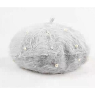 Nón mũ beret lông thỏ thời trang Hàn Quốc