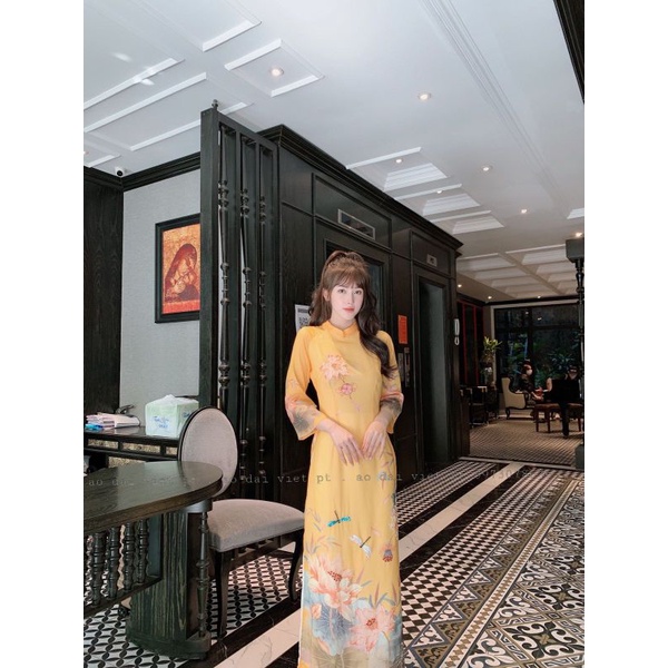 🥰 Áo dài  cách tân tơ óng nữ đẹp hàng thiết kế cao cấp