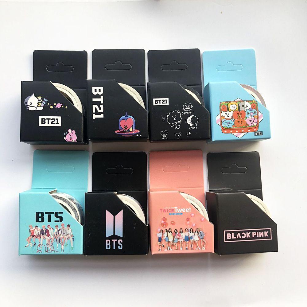 PISTA 1 Cuộn Băng Keo BT21 5M BT21 Dùng Trang Trí Thời Trang