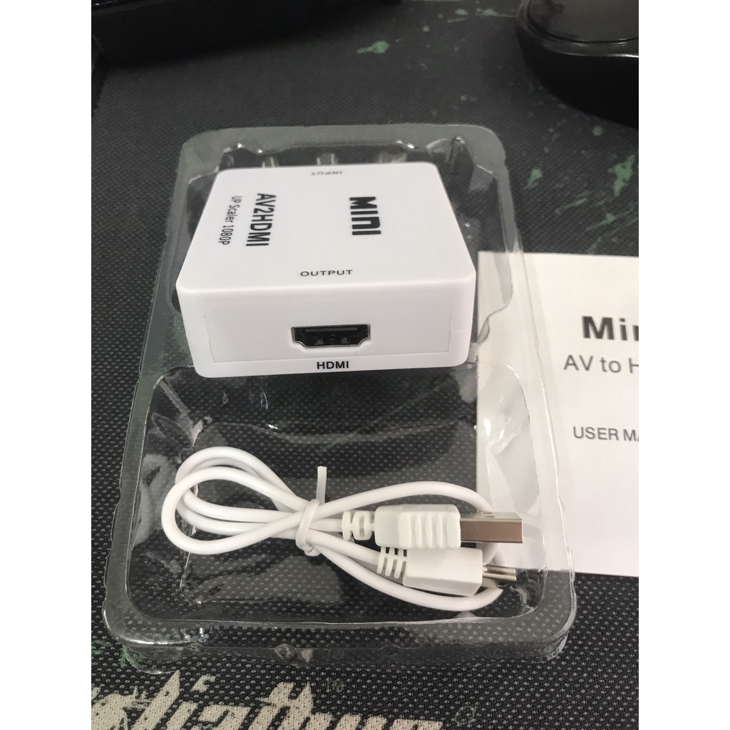 Bộ chuyển AV sang HDMI, chuyển từ cổng av ra cổng hdmi bảo hành 6 tháng. Home.mall