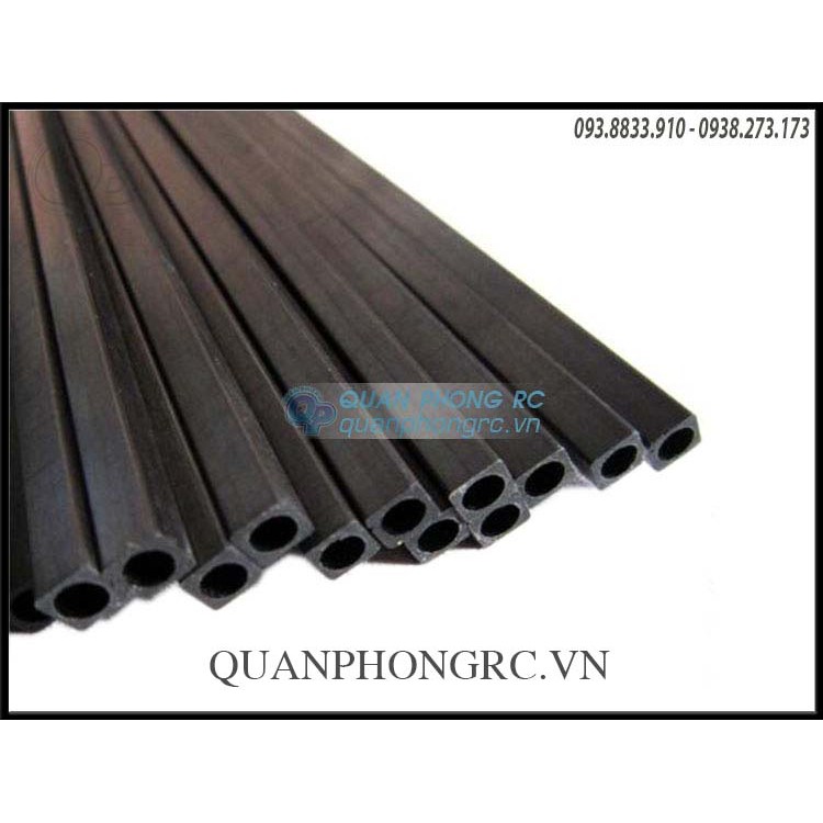 2 ống Carbon Fiber vuông 2.5mm / 3mm / 4mm / 5mm