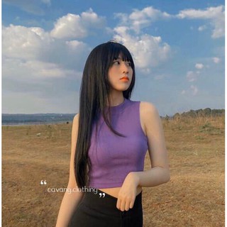 ÁO CROPTOP THUN GÂN CỔ LỌ