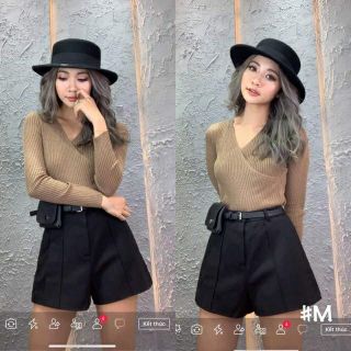 Thắt lưng da kèm túi da mini unisex ulzzang basic