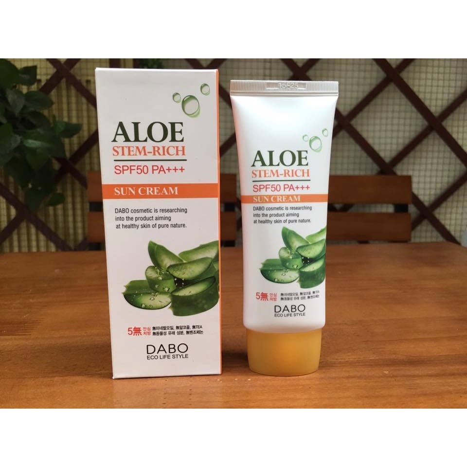 Kem chống nắng DABO lô hội white sunblock cream SPF50 PA+++