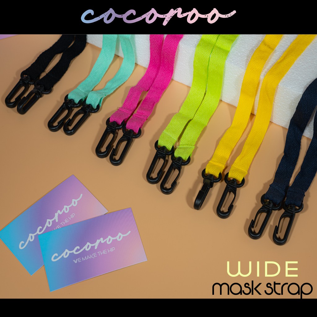 [COCOROO] Dây đeo khẩu trang WIDE / wide maskstrap / mask strap / chống lạc / 15 mm