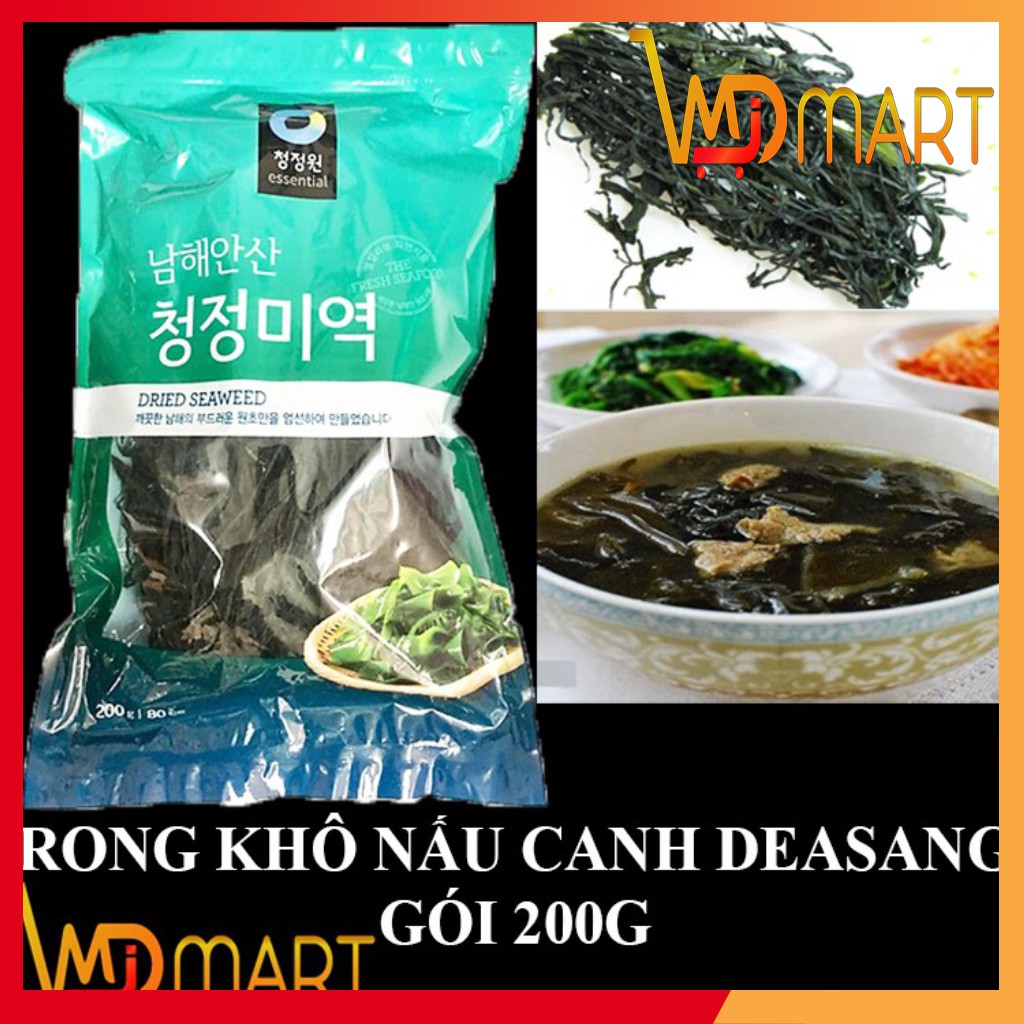 GIẢM GIÁ SỐC Rong biển khô nấu canh Hàn Quốc 200gr