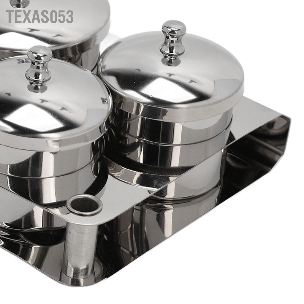 Texas053 Người giữ bột làm móng bằng thép không gỉ Làm dày Cứng chắc chống bụi Bề mặt mịn Thiết bị nghệ thuật Cốc có nắp đậy