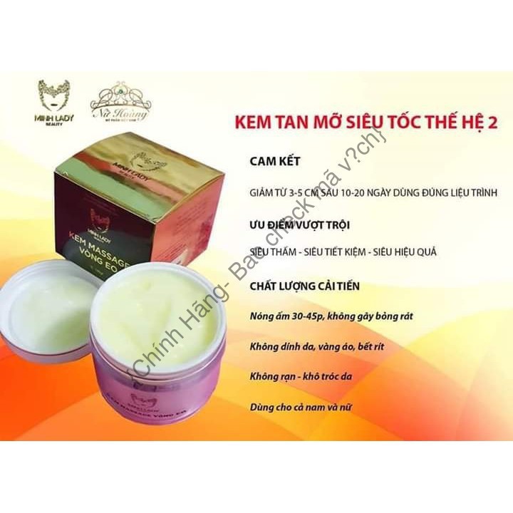 {Sale 2 ngày - mua 2 tặng 1 nịt bụng}KEM TAN MỠ BỤNG SIÊU TỐC MINH LADY