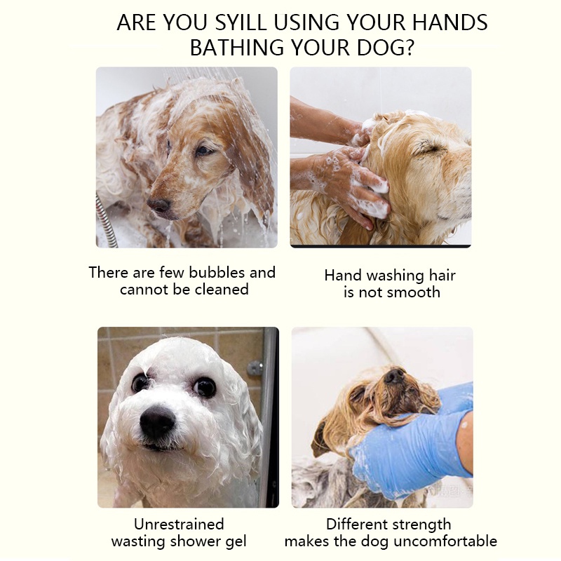 Bàn chải tắm mát xa lông thú cưng tiện dụng