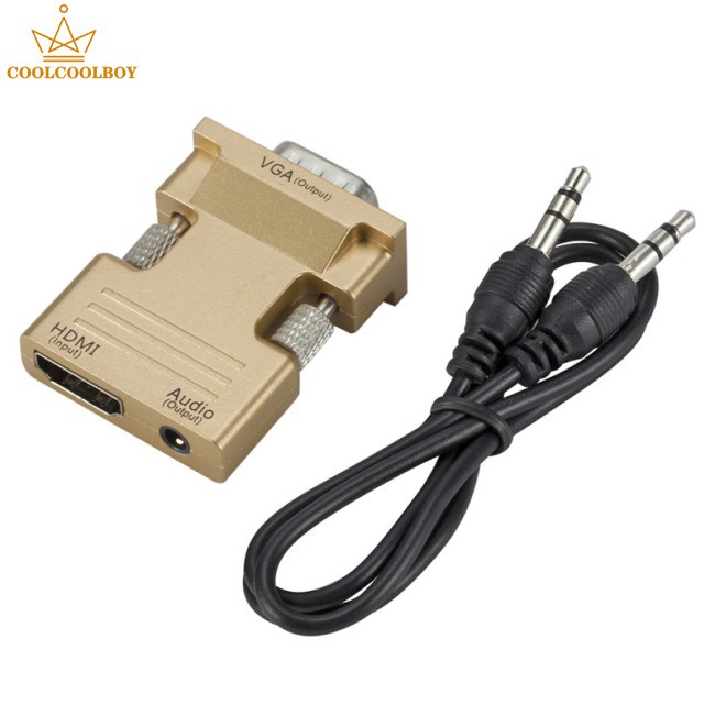 [COD] HDMI Female To VGA Male Converter 1080P HDMI To VGA Adapter Digital To Analog Audio Video Adapter for PC Laptop TV Box Projector