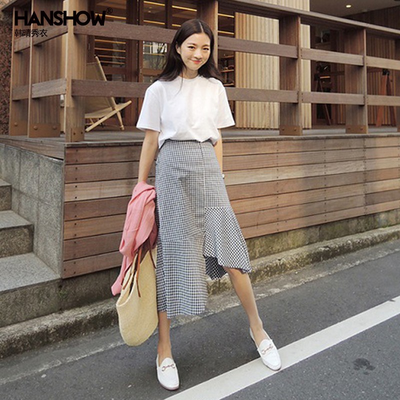 Chân váy dài lệch tà (có sẵn)