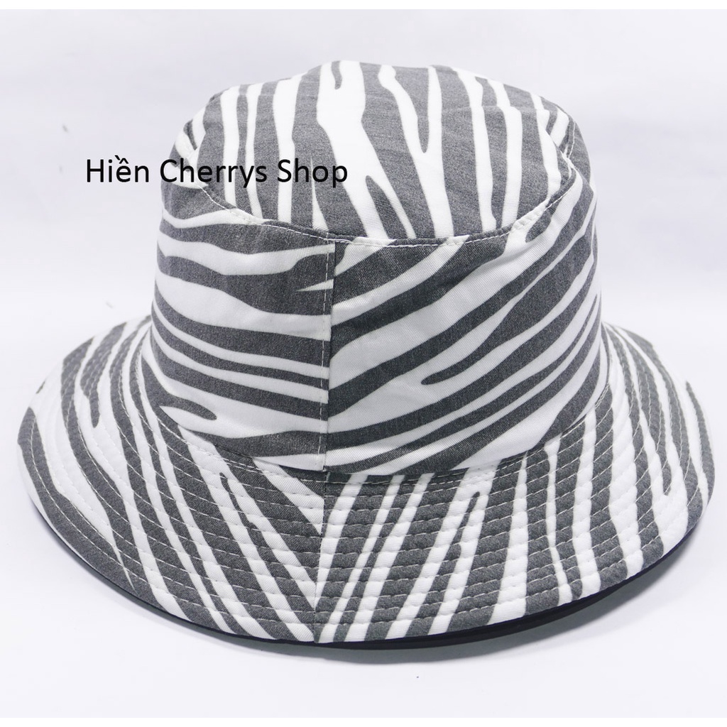 Mũ Tai Bèo Ngựa Vằn đẹp mũ tai bèo nam nữ vành nhỏ, nón bucket với chất liệu cotton thoáng mát