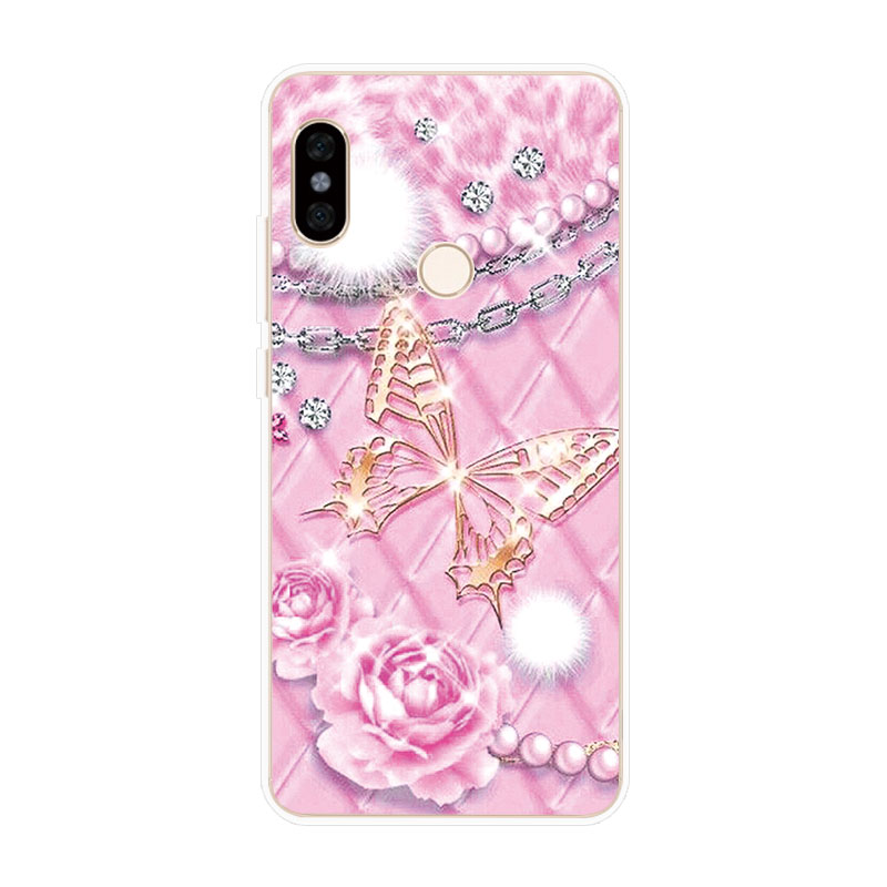 Xiaomi Redmi Note 4 4X 5A Prime 5 6 Pro Soft TPU Silicone Phone Case Cover Diamond Butterfly