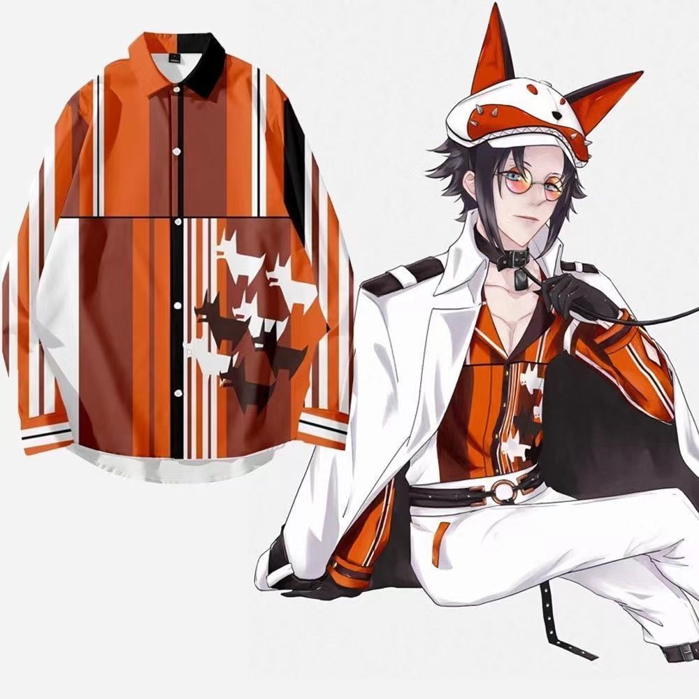 Mysta cos Áo Sơ Mi Khôi Phục Hoàn Hảo NIJISANJI Vtuber Fox Vtuber Mysta Rias Merchandise
