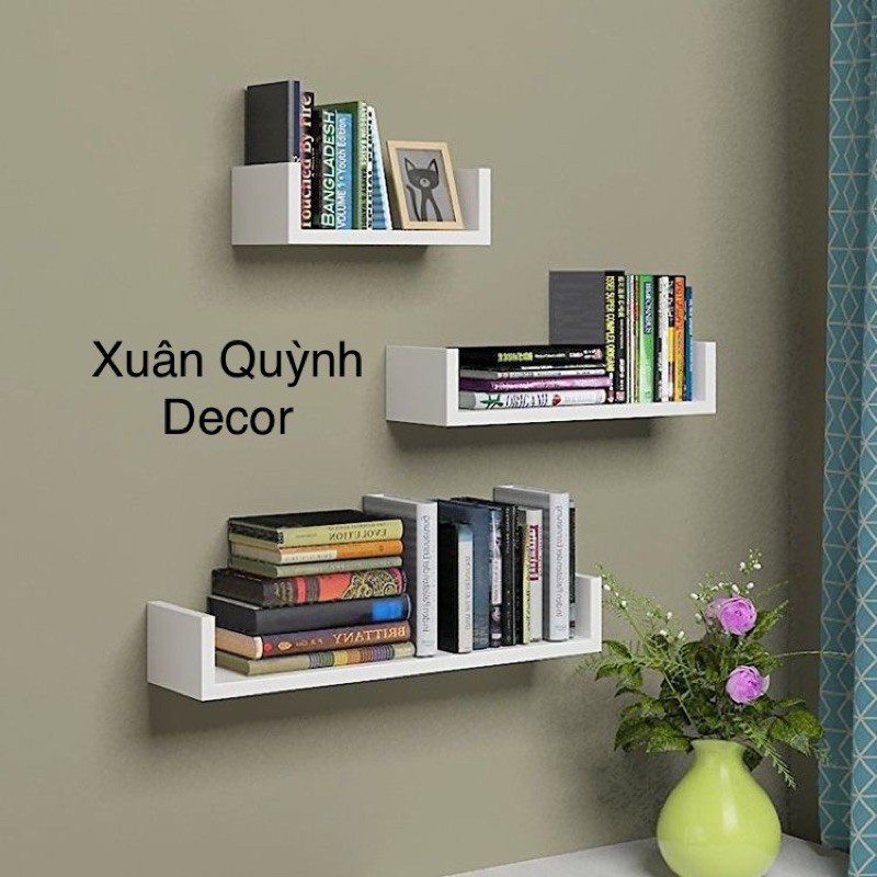 Kệ chữ u 2 màu trắng đen để, sách trang trí giá xưởng | BigBuy360 - bigbuy360.vn