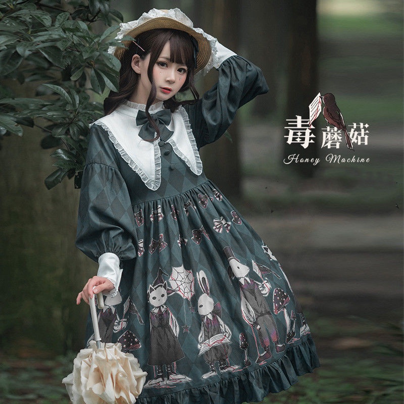 Đầm lolita thiết kế đơn giản thời trang theo phong cách gothic