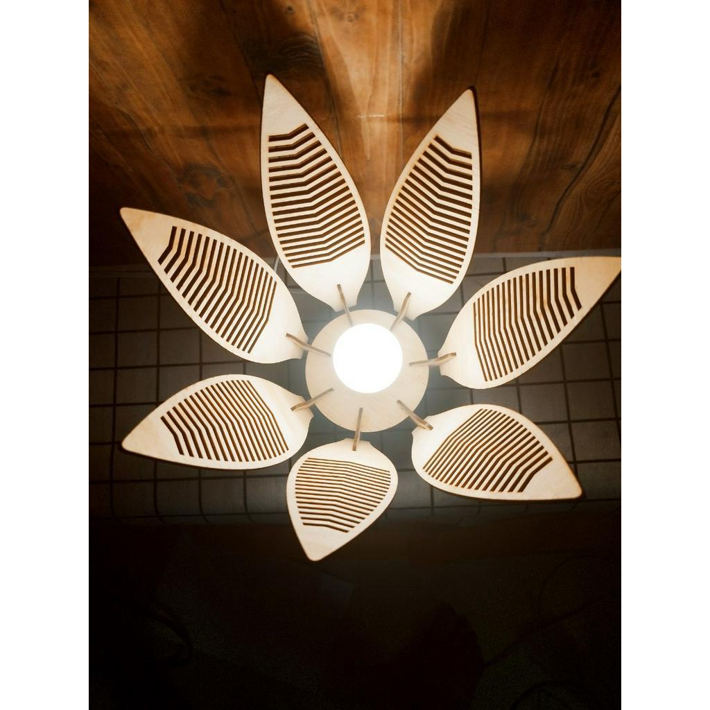 Đèn gỗ Plywood trang trí DTT04